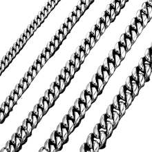 Load image into Gallery viewer, Silver Cuban Curb Chain Necklaces for Men and Women Stainless Steel - Jewelry Store by Erik Rayo
