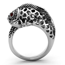 Load image into Gallery viewer, Silver Fish Ring Anillo Para Hombre Mujer y Ninos Unisex Kids 316L Stainless Steel Ring with Top Grade Crystal in Siam - Jewelry Store by Erik Rayo
