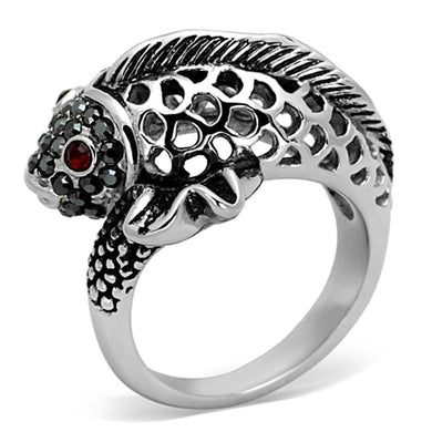 Silver Fish Ring Anillo Para Hombre Mujer y Ninos Unisex Kids Stainless Steel Ring with Top Grade Crystal in Siam - ErikRayo.com