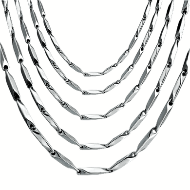 Silver Necklace for Men Women Kids Double Sided Fate Arrow Stainless Steel Chain - ErikRayo.com