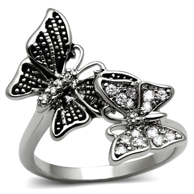 Silver Womens Butterflies Ring Anillo Para Mujer y Ninos Unisex Kids Stainless Steel Ring Sofia - Jewelry Store by Erik Rayo