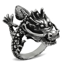 Load image into Gallery viewer, Silver Womens Dragon Ring Anillo Para Mujer y Ninos Unisex Kids 316L Stainless Steel Ring - Jewelry Store by Erik Rayo
