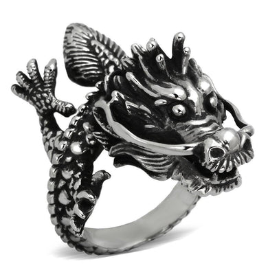 Silver Womens Dragon Ring Anillo Para Mujer y Ninos Unisex Kids 316L Stainless Steel Ring - Jewelry Store by Erik Rayo