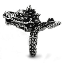 Load image into Gallery viewer, Silver Womens Dragon Ring Anillo Para Mujer y Ninos Unisex Kids 316L Stainless Steel Ring - Jewelry Store by Erik Rayo
