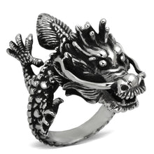 Load image into Gallery viewer, Silver Womens Dragon Ring Anillo Para Mujer Stainless Steel Ring - Jewelry Store by Erik Rayo
