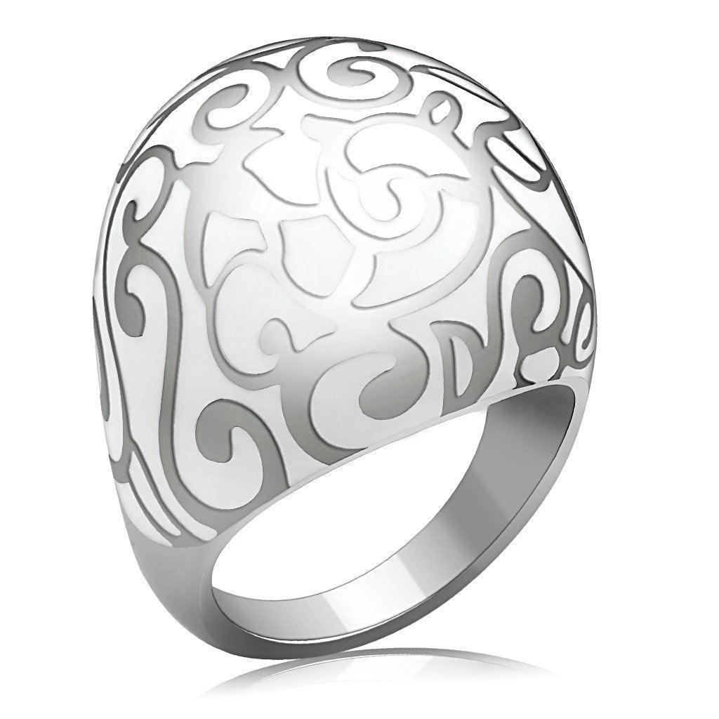Silver Womens Ring Anillo Para Mujer y Ninos Unisex Kids 316L Stainless Steel Ring Massa - Jewelry Store by Erik Rayo