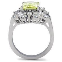 Load image into Gallery viewer, Silver Womens Ring Anillo Para Mujer y Ninos Unisex Kids 316L Stainless Steel Ring with AAA Grade CZ in Apple Green color - Jewelry Store by Erik Rayo
