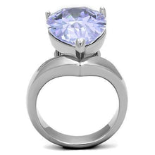 Load image into Gallery viewer, Silver Womens Ring Anillo Para Mujer y Ninos Unisex Kids 316L Stainless Steel Ring with AAA Grade CZ in Light Amethyst - Jewelry Store by Erik Rayo
