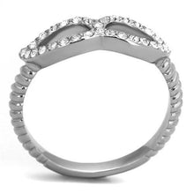Load image into Gallery viewer, Silver Womens Ring Anillo Para Mujer y Ninos Unisex Kids 316L Stainless Steel Ring with Top Grade Crystal Aversa - Jewelry Store by Erik Rayo
