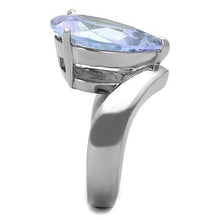 Load image into Gallery viewer, Silver Womens Ring Anillo Para Mujer Stainless Steel Ring with AAA Grade CZ in Light Amethyst - Jewelry Store by Erik Rayo

