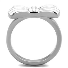 Load image into Gallery viewer, Silver Womens Ring Anillo Para Mujer Stainless Steel Ring with Epoxy in White Mestre - Jewelry Store by Erik Rayo

