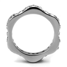 Load image into Gallery viewer, Silver Womens Ring Anillo Para Mujer y Ninos Unisex Kids Stainless Steel Ring with Top Grade Crystal in Clear Marche - Jewelry Store by Erik Rayo
