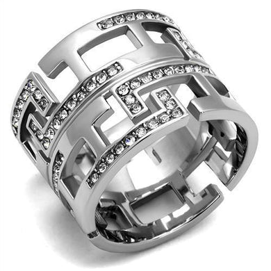 Silver Womens Ring Anillo Para Mujer Stainless Steel Ring with Top Grade Crystal Lombardy - Jewelry Store by Erik Rayo