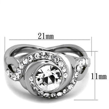 Load image into Gallery viewer, Silver Womens Ring Anillo Para Mujer Stainless Steel Ring with Top Grade Crystal Poder - Jewelry Store by Erik Rayo
