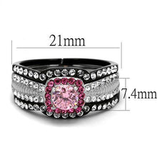 Load image into Gallery viewer, Silver Womens Ring Rose Pink Anillo Para Mujer y Ninos Kids 316L Stainless Steel Ring with AAA Grade CZ in Light Rose Adele - Jewelry Store by Erik Rayo
