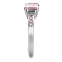 Load image into Gallery viewer, Silver Womens Ring Rose Pink Anillo Para Mujer y Ninos Unisex Kids 316L Stainless Steel Ring in Rose Verona - Jewelry Store by Erik Rayo
