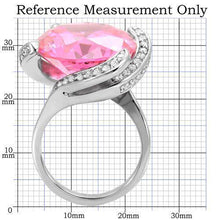 Load image into Gallery viewer, Silver Womens Ring Rose Pink Anillo Para Mujer y Ninos Unisex Kids 316L Stainless Steel Ring with AAA Grade CZ in Rose - Jewelry Store by Erik Rayo
