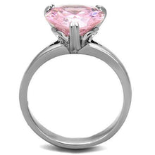 Load image into Gallery viewer, Silver Womens Ring Rose Pink Anillo Para Mujer y Ninos Unisex Kids 316L Stainless Steel Ring with AAA Grade CZ Rose - Jewelry Store by Erik Rayo
