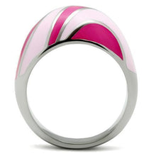 Load image into Gallery viewer, Silver Womens Ring Rose Pink Anillo Para Mujer y Ninos Unisex Kids 316L Stainless Steel Ring with Epoxy Padua - Jewelry Store by Erik Rayo
