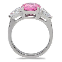 Load image into Gallery viewer, Silver Womens Ring Rose Pink Anillo Para Mujer Stainless Steel Ring in Rose Vittorio - Jewelry Store by Erik Rayo
