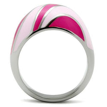 Load image into Gallery viewer, Silver Womens Ring Rose Pink Anillo Para Mujer Stainless Steel Ring with Epoxy Padua - Jewelry Store by Erik Rayo

