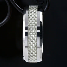 Load image into Gallery viewer, Size 8-15 Tungsten White Carbon Fiber Rings 6mm - Jewelry Store by Erik Rayo
