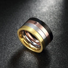Load image into Gallery viewer, Stainless Steel Band Ring Black Rose Gold and Silver - Jewelry Store by Erik Rayo
