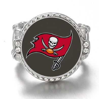 Tampa Bay Buccaneers Ring Adjustable Jewelry Silver Plated Mens Womens Chain Football NFL Team - One Size Fits All - ErikRayo.com
