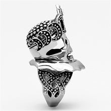 Load image into Gallery viewer, TK1201 - High polished (no plating) Stainless Steel Ring with Top Grade Crystal in Clear - Jewelry Store by Erik Rayo
