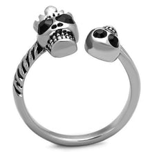 Load image into Gallery viewer, TK1661 High polished (no plating) Stainless Steel Ring with Top Grade Crystal in Jet - Jewelry Store by Erik Rayo
