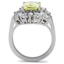 Load image into Gallery viewer, Silver Rings for Women Anillo Para Mujer Stainless Steel Ring with AAA Grade CZ in Light Green Color
