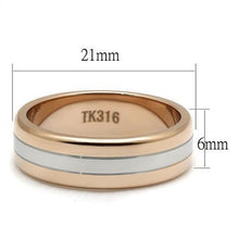 Load image into Gallery viewer, TK2569 - Two-Tone IP Rose Gold 316L Stainless Steel Ring with No Stone - Jewelry Store by Erik Rayo
