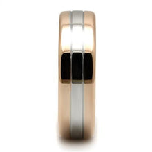 Load image into Gallery viewer, TK2569 - Two-Tone IP Rose Gold 316L Stainless Steel Ring with No Stone - Jewelry Store by Erik Rayo
