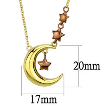 Load image into Gallery viewer, TK2796 - IP Gold &amp; IP Light Brown (IP Light coffee) Stainless Steel Necklace with No Stone - Jewelry Store by Erik Rayo
