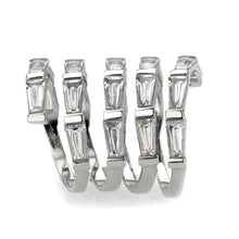 Load image into Gallery viewer, TK3729 High polished Stainless Steel Ring with AAA Grade CZ in Clear - ErikRayo.com
