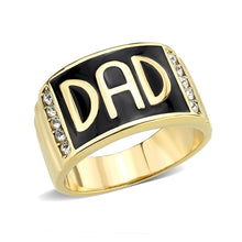 Load image into Gallery viewer, TK3760 - IP Gold(Ion Plating) Stainless Steel Ring with Top Grade Crystal in Clear - ErikRayo.com
