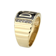 Load image into Gallery viewer, TK3760 - IP Gold(Ion Plating) Stainless Steel Ring with Top Grade Crystal in Clear - ErikRayo.com
