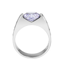 Load image into Gallery viewer, TK3780 - High polished (no plating) Stainless Steel Ring with AAA Grade CZ in LightAmethyst - ErikRayo.com

