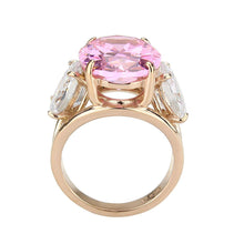 Load image into Gallery viewer, TK3789 - IP Rose Gold(Ion Plating) Stainless Steel Ring with AAA Grade CZ in Rose - ErikRayo.com
