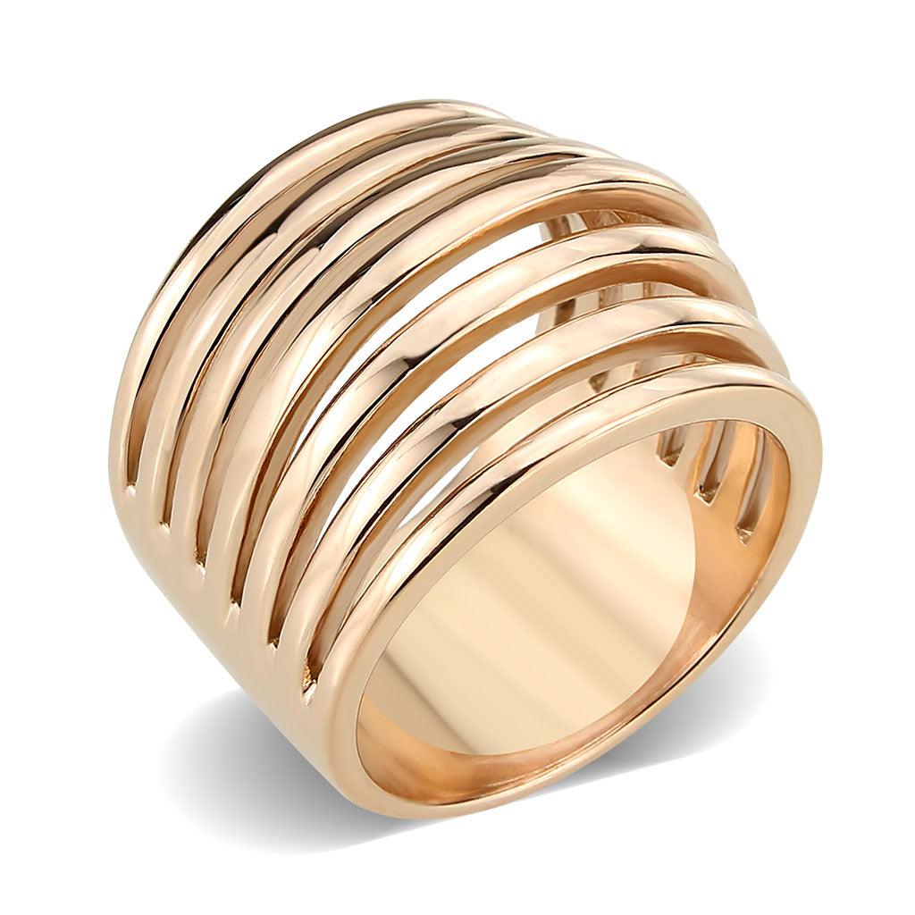 TK3797 - IP Rose Gold(Ion Plating) Stainless Steel Ring with NoStone in No Stone - Jewelry Store by Erik Rayo