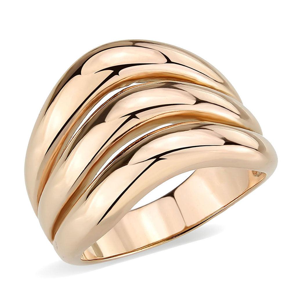 TK3799 - IP Rose Gold(Ion Plating) Stainless Steel Ring with NoStone in No Stone - Jewelry Store by Erik Rayo