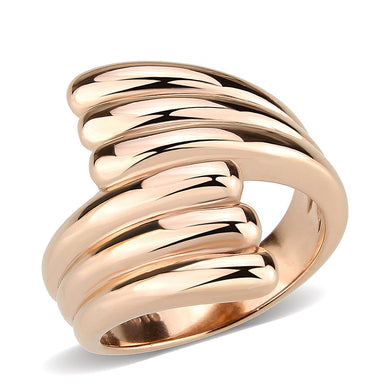 TK3800 - IP Rose Gold(Ion Plating) Stainless Steel Ring with NoStone in No Stone - Jewelry Store by Erik Rayo