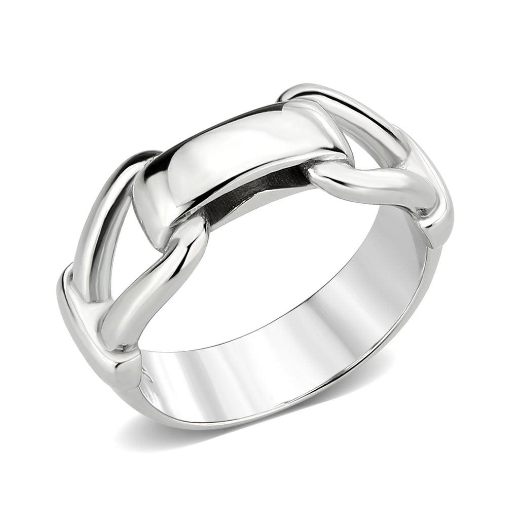 TK3803 - High polished (no plating) Stainless Steel Ring with NoStone in No Stone - Jewelry Store by Erik Rayo