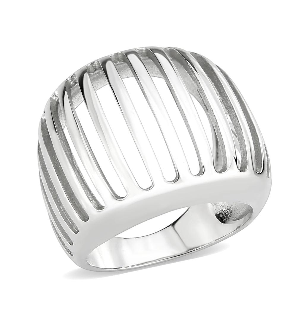 TK3805 - High polished (no plating) Stainless Steel Ring with NoStone in No Stone - Jewelry Store by Erik Rayo