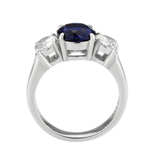 Load image into Gallery viewer, TK3808 - High polished (no plating) Stainless Steel Ring with Synthetic in Montana - ErikRayo.com
