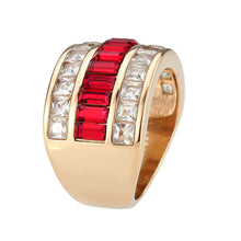 Load image into Gallery viewer, TK3823 - IP Rose Gold(Ion Plating) Stainless Steel Ring with Top Grade Crystal in Red Series - Jewelry Store by Erik Rayo
