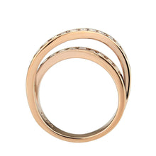 Load image into Gallery viewer, TK3828 - IP Rose Gold(Ion Plating) Stainless Steel Ring with Top Grade Crystal in Fireopal - Jewelry Store by Erik Rayo
