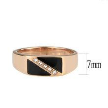Load image into Gallery viewer, TK3831 - IP Rose Gold(Ion Plating) Stainless Steel Ring with Top Grade Crystal in Clear - Jewelry Store by Erik Rayo

