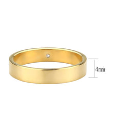 Load image into Gallery viewer, TK3832 - IP Gold Stainless Steel Ring with Top Grade Crystal in Clear - Jewelry Store by Erik Rayo
