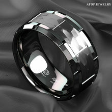 Load image into Gallery viewer, Mens Wedding Band Rings for Men Wedding Rings for Womens / Mens Rings All Black Brushed - Jewelry Store by Erik Rayo
